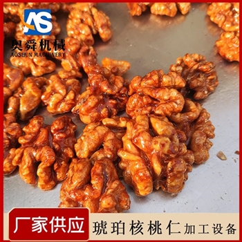  琥珀核桃仁成套设备 全自动搅拌炒锅 琥珀核桃仁加工设备 