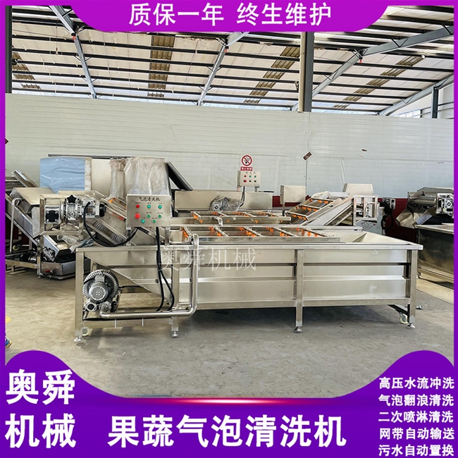 中药材气泡清洗加工流水线 供应三七高压喷淋清洗机 自动清洗金银花机器​