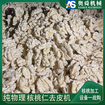 直销大型核桃仁去皮生产线 核桃仁去皮取皮设备 旋转式坚果仁去皮机
